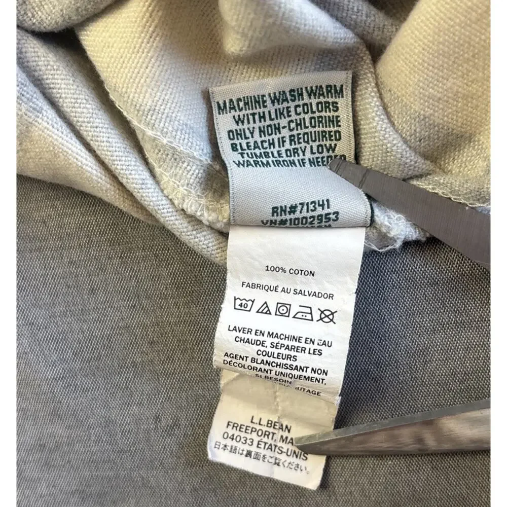 LL‎ Bean Pullover Womens XS Cream Blue Plaid Sweatshirt Half Zip Outdoor Casual